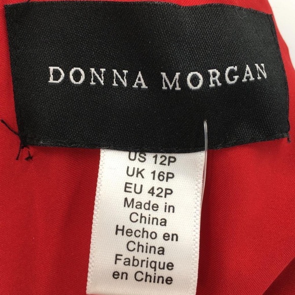 NWT Donna Morgan for Anthropologie Red Renata Lace Fit & Flare Dress - Picture 11 of 12